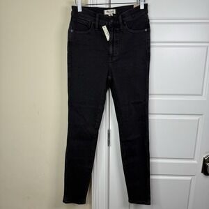 Madewell 10" High-Rise Skinny Jeans Woman's 28 Washed Black Starkey MA977